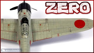 172 Tamiya A6M2b Zero  scale model air plane build [upl. by Haddad]