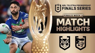 NRL 2023  Warriors v Knights  Match Highlights [upl. by Ahseile]