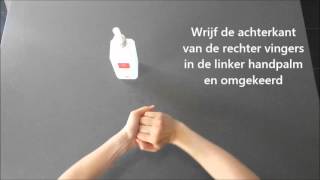 Handhygiëne handen ontsmetten met handalcohol [upl. by Rufina]