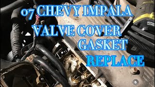 CHEVY IMPALA VALVE COVER GASKET REPLACE [upl. by Emse]