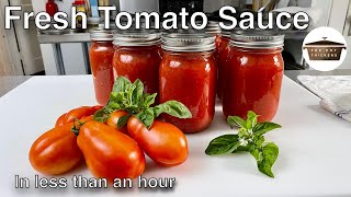 How to make Tomato Sauce from tomatoes  Quick Italian Tomato Passata Sauce [upl. by Paehpos]