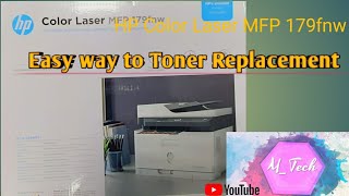 How to Replace toner for Hp color laser MFP 179fnw how to change toner for Hp laser MFP 170series [upl. by Eimiaj]