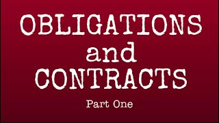 Obligations and Contracts Part 1 A Review Guide [upl. by Violet]