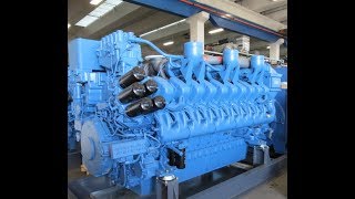 2400 kW  BIG ENGINE START BIG MTU DIESEL GENERATORGENSET  KES ENERGY [upl. by Aizirk428]