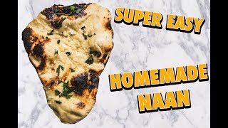 Insanely Easy Skillet Garlic Butter Naan Bread no bake [upl. by Ellednahs]