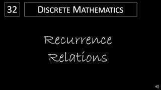 Discrete Math  242 Recurrence Relations [upl. by Emyaj]