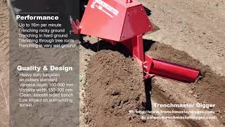 Trenchmaster PTO Trencher Introduction video [upl. by Kcirej]