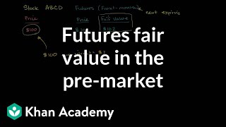 Futures fair value in the premarket  Finance amp Capital Markets  Khan Academy [upl. by Giddings]