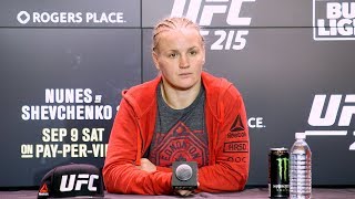 UFC 215 Valentina Shevchenko PostFight Press Conference – MMA Fighting [upl. by Mert215]