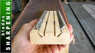 🟢 PlanerJointer Blades Sharpening  How to Sharpen Planer Knives with Sandpaper [upl. by Eixirt459]