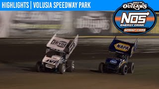 World of Outlaws NOS Energy Drink Sprint Cars Volusia Speedway Park February 5 2021  HIGHLIGHTS [upl. by Aicertap]