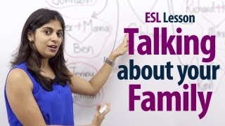 How to talk about your family  English Lesson  Free ESL Lessons [upl. by Addia]