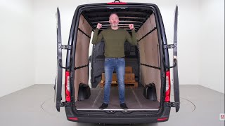 MercedesBenz Sprinter Load Space Review  How much can the Sprinter carry [upl. by Yelra]