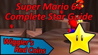 Wigglers Red Coins TinyHuge Island  Super Mario 64 Complete Star Guide [upl. by Gnek]