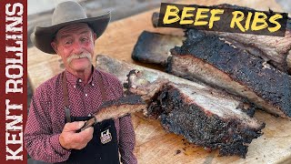 Beef Ribs Recipe  Smoked Beef Ribs on the Grill [upl. by Eelinej]