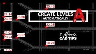 Create Elevation Levels Automatically in AutoCAD [upl. by Bloem]