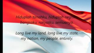 Indonesian National Anthem  quotIndonesia Rayaquot IDEN [upl. by Aidul]