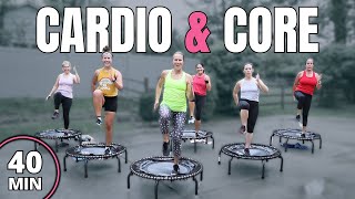 40 MIN Trampoline CARDIO Workout  JUMPSPORT Rebounder  Strength  Core [upl. by Ynor]