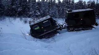 Bandvagn 206 korsar snöfyllt dike 2 Bv 206 crossing snowfilled ditch 2 [upl. by Estrellita]