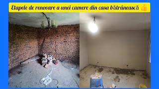 Etapele de renovare a unei camere din casa bătrânească de la țară 👍😉🤗 [upl. by Rafferty164]