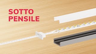 Tutorial profilo LED sottopensile  LUCE CUCINA [upl. by Adohr]