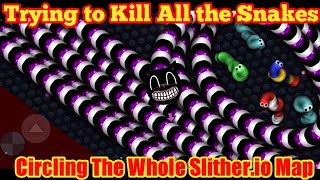 I CIRCLED THE WHOLE SLITHERIO LOBBY  Circling the Whole Slitherio Map Epic GamePlay Part 5 [upl. by Eade]