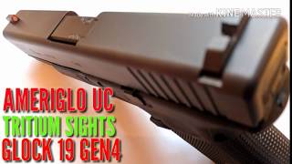 Glock 19 Gen4 AmeriGlo UC ProGloTritium Sight Review [upl. by Vittoria]