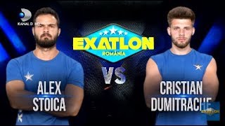 Exatlon Romania 07042019  CRISTI VS ALEX Duelul eliminarii Cine a fost eliminat [upl. by Maurita120]