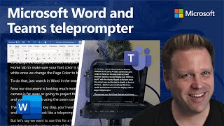 How to use Microsoft Word and Teams as a teleprompter for presentations [upl. by Aronoel]