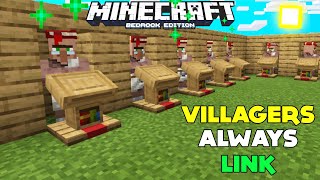 How To Link Villagers Every Time Minecraft BedrockMCPE 117 [upl. by Kamat452]