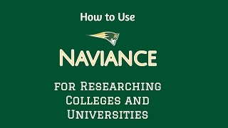 Using Naviance for College Research [upl. by Lira]