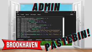 BROOKHAVEN RP ADMIN SCRIPT NEW PASTEBINWORKING [upl. by Rramahs]