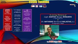 ESTATE TAXATION  Gross Estate amp ALLOWABLE Deductions  TRAIN LAW  Dean JoeSantos B BISQUERA [upl. by Rodney]