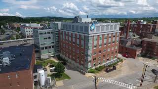 Quick flyover of downtown Lewiston and Central Maine Medical Center [upl. by Solita]