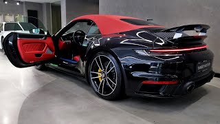 2021 Porsche 911 Turbo S Cabrio  Exterior and interior Details Monster Car [upl. by Ahsaekal]