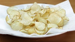 How to Make Thin Crispy Potato Chips  Easy Homemade Potato Chip Recipe [upl. by Nainatrad]