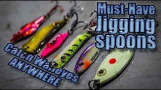 Best jigging spoons for ice fishing walleyes BONUS tweaks [upl. by Shumway419]