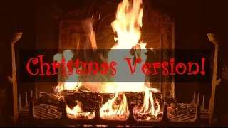 Yule Log Fireplace with Christmas Music Jazz [upl. by Tavi224]