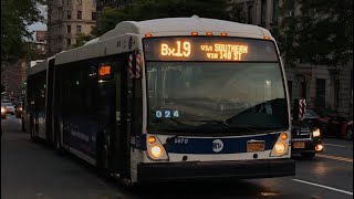 MTA NYC Bus 2012 NovaBus LFSA 5970 Bx19 [upl. by Nnewg480]