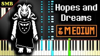 UNDERTALE  HOPES AND DREAMS  Piano Tutorial [upl. by Ecile506]