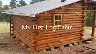 My First Log Cabin  A Simple design you can build [upl. by Bashuk]