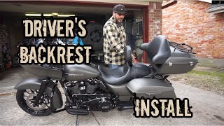 HARLEYDAVIDSON DRIVER BACKREST  INSTALL  2019 ROADGLIDE SPECIAL [upl. by Balsam]