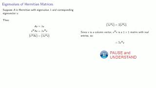 Eigenvalues of Hermitian Matrices [upl. by Shaner]