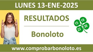 Resultado del sorteo Bonoloto del lunes 13 de enero de 2025 [upl. by Asira]