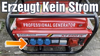 Notstromaggregat erzeugt Kein Strom mehr 47V statt 220 volt stromerzeuger Analyse [upl. by Atinnod]