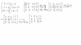 Rozwiązywanie układu równań 3x3 metodą GaussaJordana [upl. by Bonnes700]