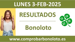 Resultado del sorteo Bonoloto del lunes 3 de febrero de 2025 [upl. by Ait]