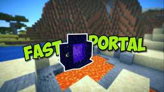 How to Make FAST NETHER PORTALS Speedrun Nether Portal Tutorial [upl. by Nofets]