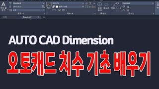 오토캐드 치수 기본적인 기능 배우기Autodesk Autocad Dimension Lectures [upl. by Azmuh]