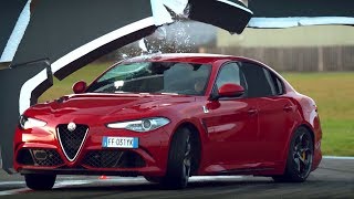 The Alfa Romeo Giulia Wall Challenge  Top Gear [upl. by Nevla]